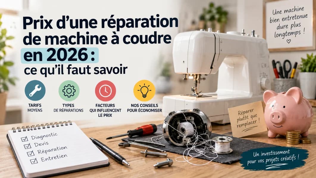 Prix d'une réparation de machine à coudre en 2026 : ce qu'il faut savoir