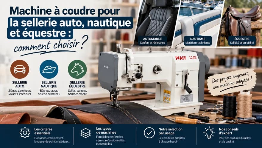 Machine à coudre pour la sellerie auto, nautique et équestre : comment choisir